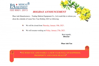 Phan Anh company would like to inform you about the schedule for Lunar New Year 2023