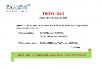 CÔNG TY TNHH SXTM TRANG THIẾT BỊ Y TẾ PHAN ANH THÔNG BÁO : LỊCH NGHỈ LỄ QUỐC KHÁNH NĂM 2025
