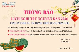 Phan Anh xin thông báo tới Quý Khách Hàng lịch nghỉ Tết BÍNH NGỌ 2026